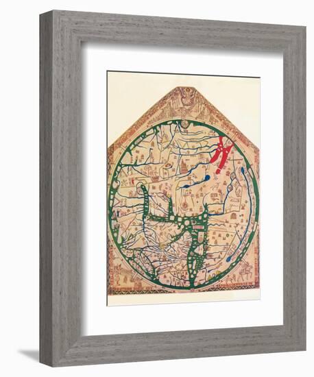 The Hereford Mappa Mundi, (C128), 1912-Richard de Bello-Framed Premium Giclee Print