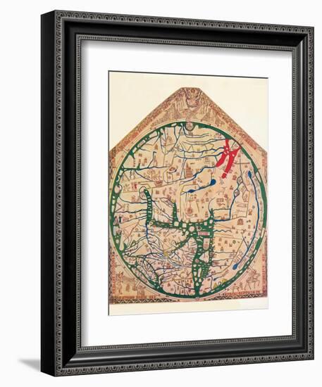 The Hereford Mappa Mundi, (C128), 1912-Richard de Bello-Framed Premium Giclee Print