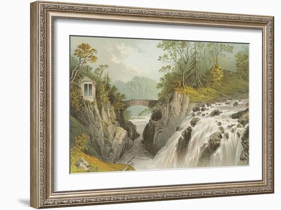 The Hermitage and Falls of the Bruar - Near Dunkeld-English School-Framed Giclee Print