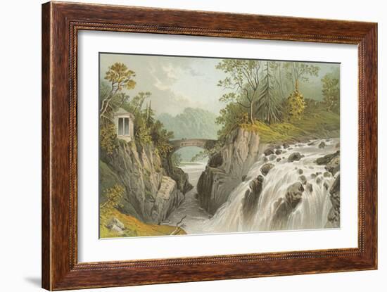 The Hermitage and Falls of the Bruar - Near Dunkeld-English School-Framed Giclee Print