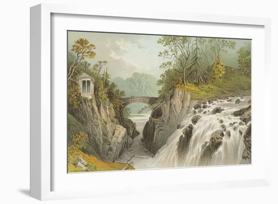 The Hermitage and Falls of the Bruar - Near Dunkeld-English School-Framed Giclee Print