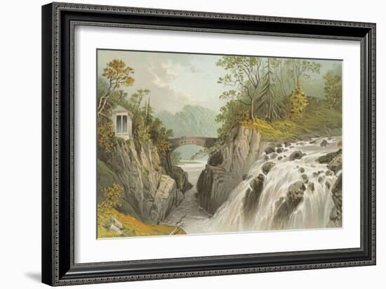 The Hermitage and Falls of the Bruar - Near Dunkeld-English School-Framed Giclee Print