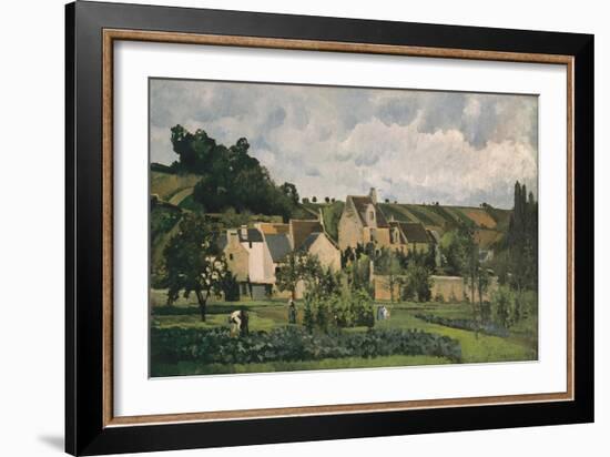 The Hermitage at Pontoise, 1867-Camille Pissarro-Framed Giclee Print