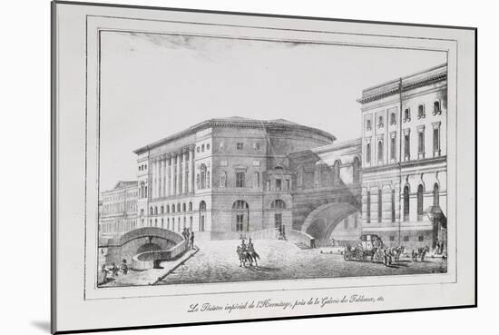The Hermitage Theatre in Saint Petersburg (Series Views of Saint Petersbur), 1820S-Alexander Pluchart-Mounted Giclee Print