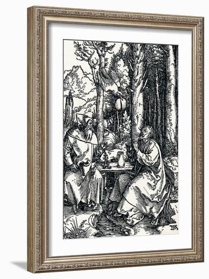 The Hermits St Anthony and St Paul, 1504-Albrecht Dürer-Framed Giclee Print