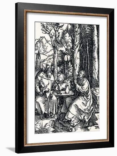 The Hermits St Anthony and St Paul, 1504-Albrecht Dürer-Framed Giclee Print