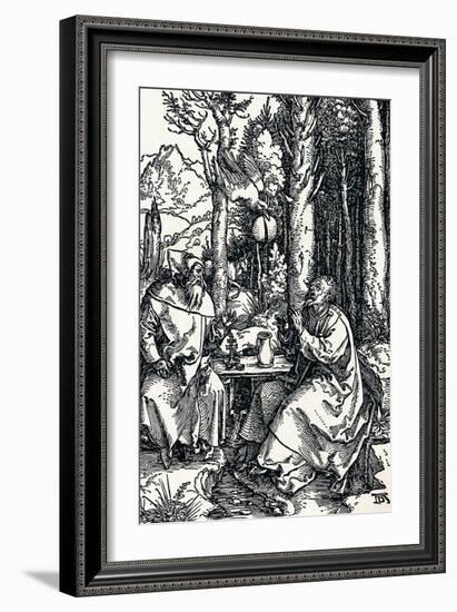 The Hermits St Anthony and St Paul, 1504-Albrecht Dürer-Framed Giclee Print