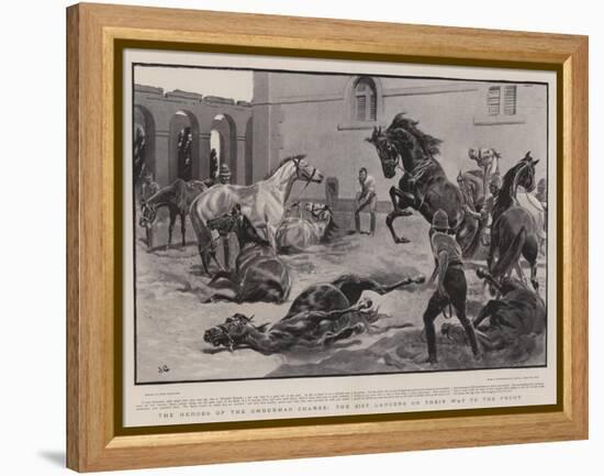 The Heroes of the Omdurman Charge, the 21st Lancers on their Way to the Front-John Charlton-Framed Premier Image Canvas