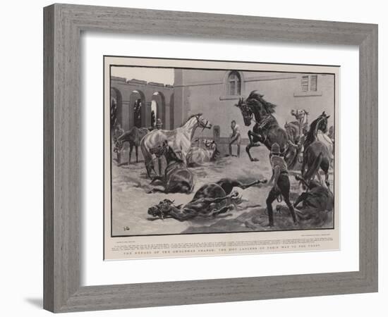 The Heroes of the Omdurman Charge, the 21st Lancers on their Way to the Front-John Charlton-Framed Giclee Print