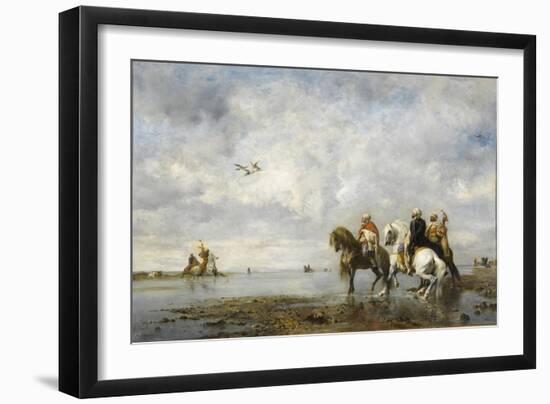 The Heron Hunt-Eugène Fromentin-Framed Giclee Print