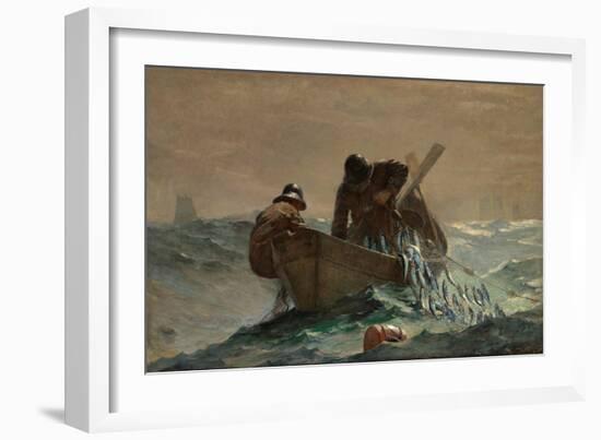 The Herring Net, 1885, by Winslow Homer, 1836-1910, American, realist painting,-Winslow Homer-Framed Premium Giclee Print