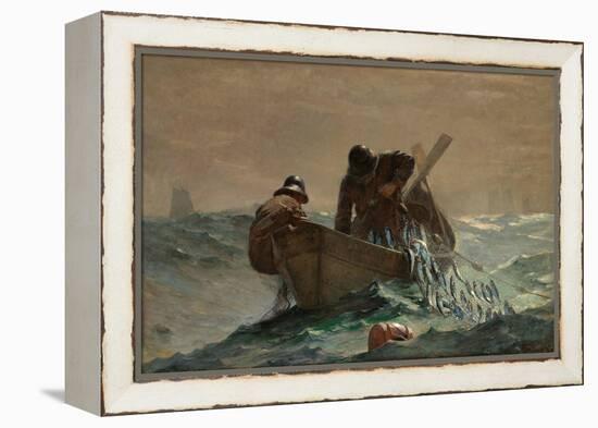 The Herring Net, 1885, by Winslow Homer, 1836-1910, American, realist painting,-Winslow Homer-Framed Stretched Canvas