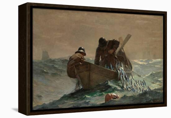 The Herring Net, 1885, by Winslow Homer, 1836-1910, American, realist painting,-Winslow Homer-Framed Stretched Canvas