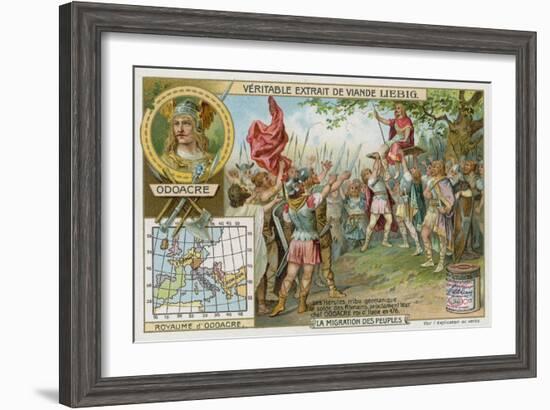 The Herulians Proclaim their Chief Odoacer King of Italy, 476-null-Framed Giclee Print