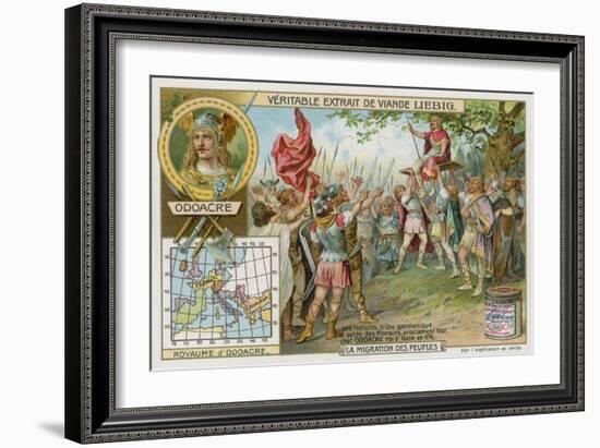 The Herulians Proclaim their Chief Odoacer King of Italy, 476-null-Framed Giclee Print