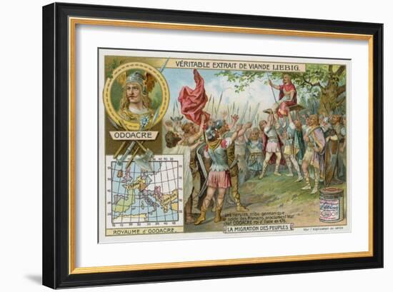 The Herulians Proclaim their Chief Odoacer King of Italy, 476-null-Framed Giclee Print