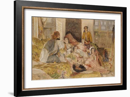 The Hhareem, Cairo, Egypt-John Frederick Lewis-Framed Giclee Print