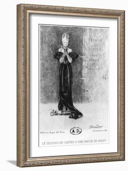 The Hidden Side of a Whist Party-Felicien Rops-Framed Giclee Print