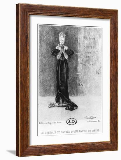 The Hidden Side of a Whist Party-Felicien Rops-Framed Giclee Print