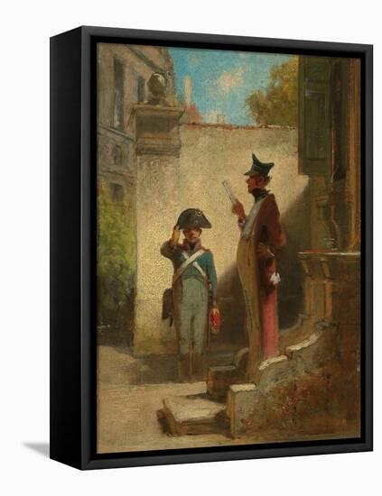 The High-Commander (Der Platzkommandant), 1848-50-Carl Spitzweg-Framed Premier Image Canvas