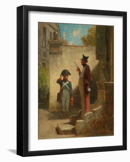 The High-Commander (Der Platzkommandant), 1848-50-Carl Spitzweg-Framed Giclee Print