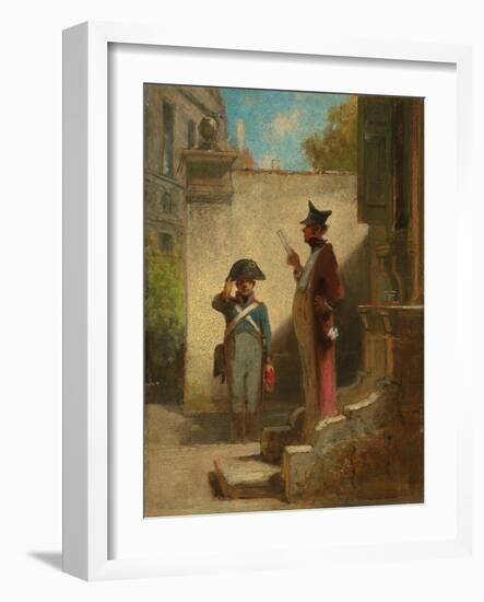 The High-Commander (Der Platzkommandant), 1848-50-Carl Spitzweg-Framed Giclee Print