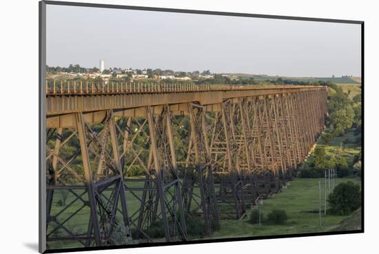 The High Line Railroad Bridge Trestle in Valley City, North Dakota, USA-Chuck Haney-Mounted Photographic Print