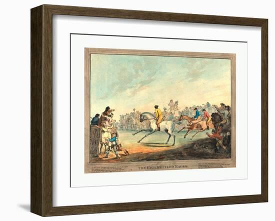 The High-Mettled Racer, 1789, Hand-Colored Etching, Rosenwald Collection-Thomas Rowlandson-Framed Giclee Print