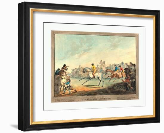 The High-Mettled Racer, 1789, Hand-Colored Etching, Rosenwald Collection-Thomas Rowlandson-Framed Giclee Print