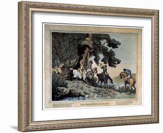 The High Mettled Racer, 1789-Thomas Rowlandson-Framed Giclee Print