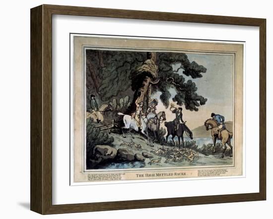 The High Mettled Racer, 1789-Thomas Rowlandson-Framed Giclee Print