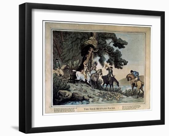 The High Mettled Racer, 1789-Thomas Rowlandson-Framed Giclee Print