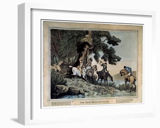 The High Mettled Racer, 1789-Thomas Rowlandson-Framed Giclee Print