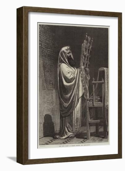 The High Priest at Nablus Reading the Pentateuch-Carl Haag-Framed Giclee Print