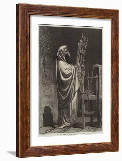 The High Priest at Nablus Reading the Pentateuch-Carl Haag-Framed Giclee Print