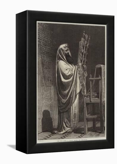 The High Priest at Nablus Reading the Pentateuch-Carl Haag-Framed Premier Image Canvas