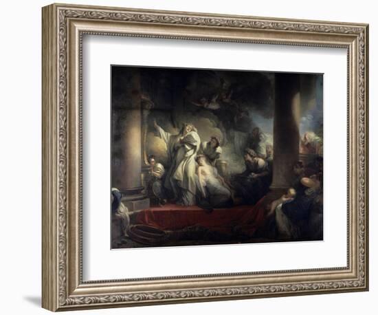 The High Priest Coresus Sacrifices Himself to Save Callirhoe-Jean-Honoré Fragonard-Framed Giclee Print