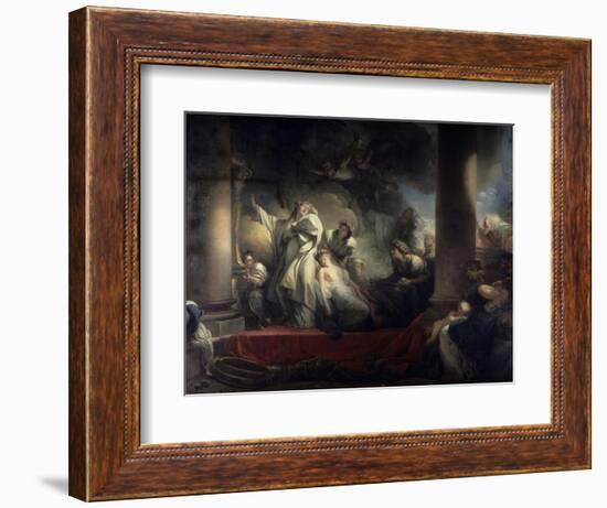 The High Priest Coresus Sacrifices Himself to Save Callirhoe-Jean-Honoré Fragonard-Framed Giclee Print