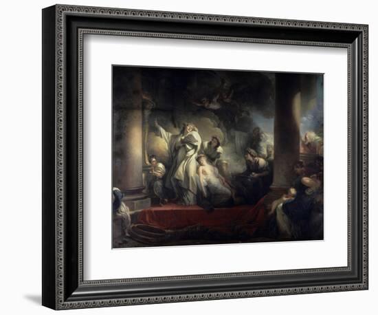 The High Priest Coresus Sacrifices Himself to Save Callirhoe-Jean-Honoré Fragonard-Framed Giclee Print