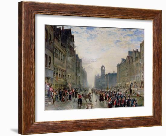 The High Street, Edinburgh-Samuel Bough-Framed Giclee Print