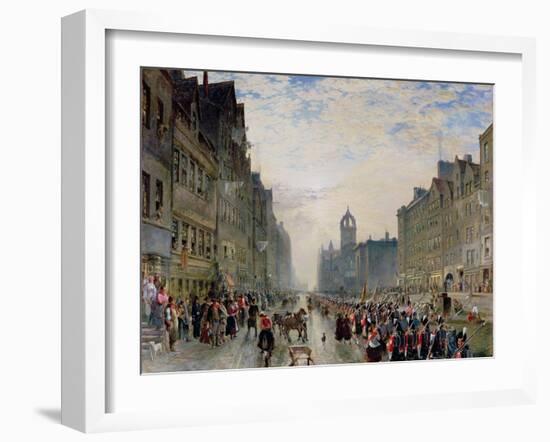 The High Street, Edinburgh-Samuel Bough-Framed Giclee Print