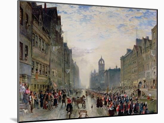 The High Street, Edinburgh-Samuel Bough-Mounted Giclee Print