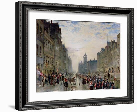 The High Street, Edinburgh-Samuel Bough-Framed Giclee Print