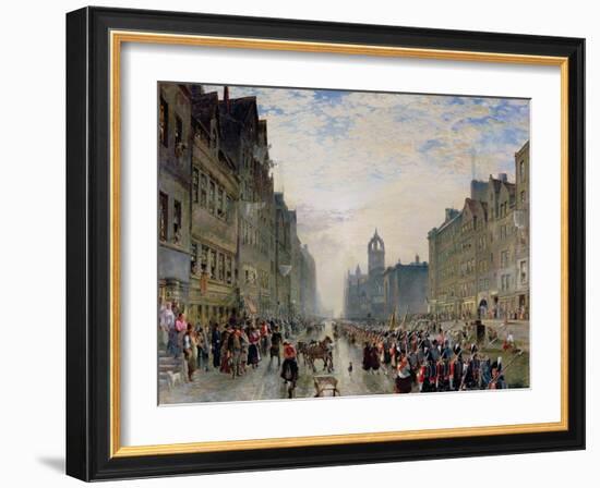 The High Street, Edinburgh-Samuel Bough-Framed Giclee Print