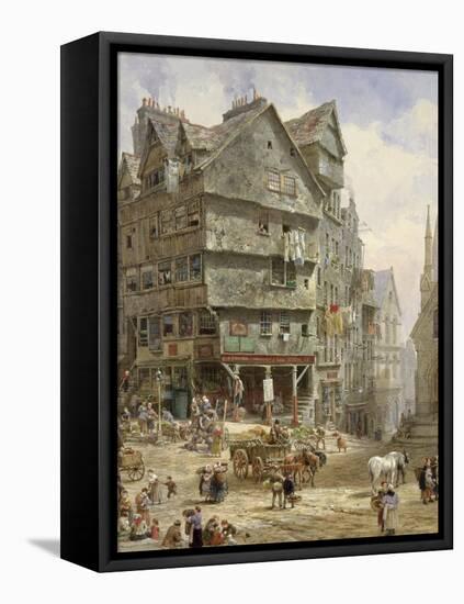 The High Street from the West Bow, Edinburgh-Louise J. Rayner-Framed Premier Image Canvas