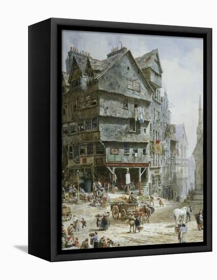 The High Street from the West Bow, Edinburgh-Louise J. Rayner-Framed Premier Image Canvas