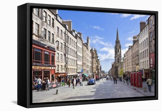 The High Street in Edinburgh Old Town-Neale Clark-Framed Premier Image Canvas