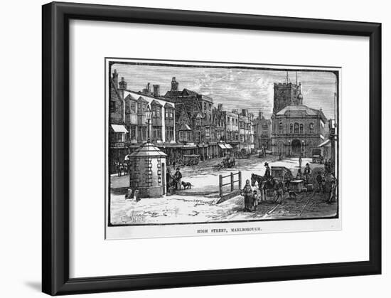 The High Street, Marlborough, Wiltshire-null-Framed Art Print