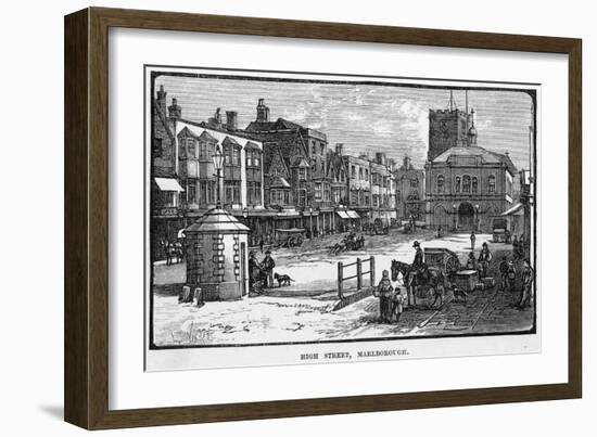 The High Street, Marlborough, Wiltshire-null-Framed Art Print