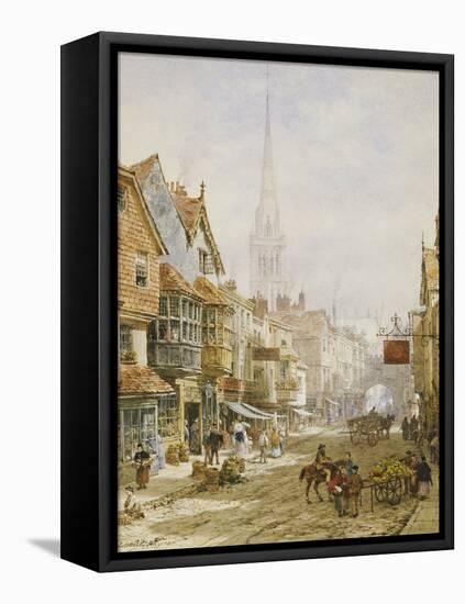 The High Street, Salisbury-Louise J. Rayner-Framed Premier Image Canvas